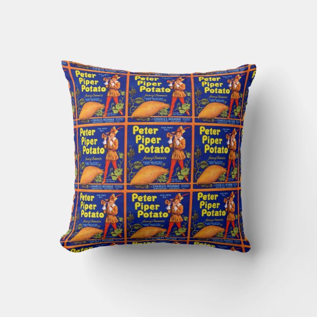 Pied Piper Potato Throw Pillow (Front)