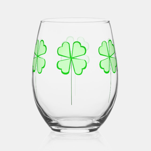 Pied Verre à vin sans pierre shamrock (Recto)
