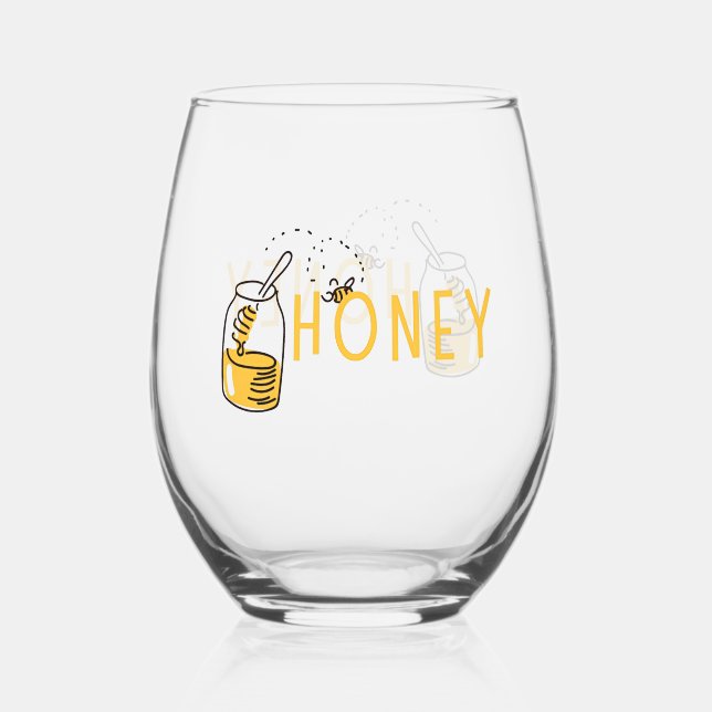 Pied Verre à vin sans tige en miel (Recto)