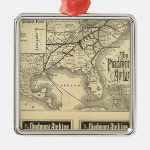 Piedmont Air Line Metal Ornament