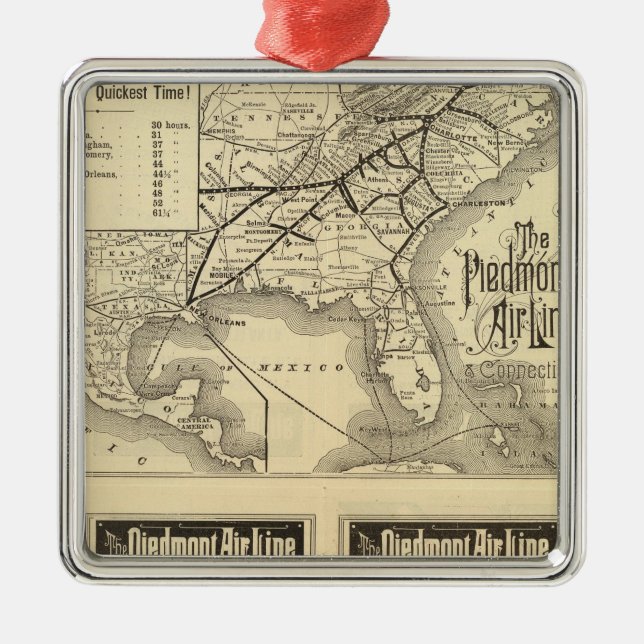 Piedmont Air Line Metal Ornament (Front)