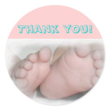 Pieds bébé -Merci ! Autocollant