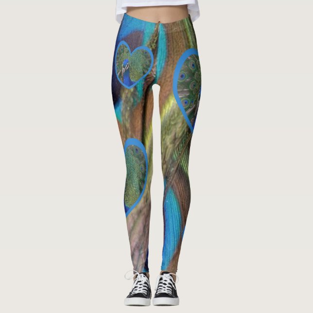 Pieds de paon brillants Legging (Devant)