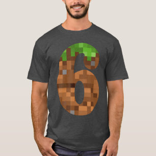 Piel 6yr Birthday Number Si 6 Year Old 6th Video G T-Shirt