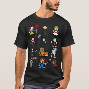 Piel Art 8Bit Horror Halloween Scary Character Vid T-Shirt