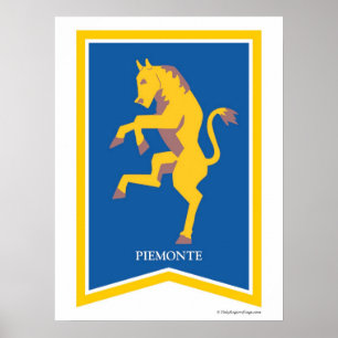 Piemonte Italy Regional Crest Art Print