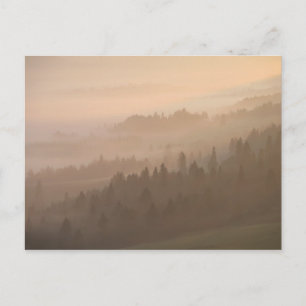 Pieniny sunrise postcard
