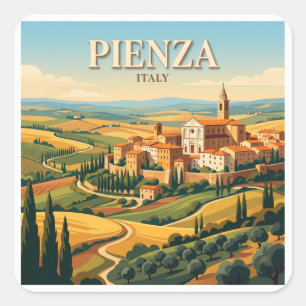 Pienza Italy Square Sticker