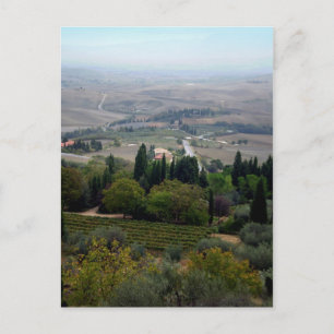 Pienza Landscape Postcard
