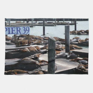 Pier 39 Sea Lions Kitchen Towel