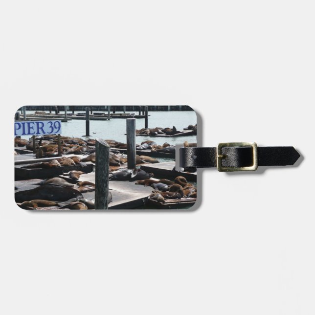 Pier 39 Sea Lions Luggage Tag (Front Horizontal)
