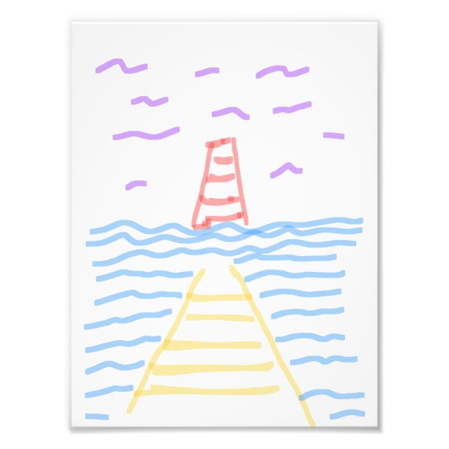 Pier and Lighthouse Photo Enlargement (Front)