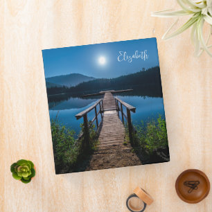 Pier at Night under a Full Moon Binder