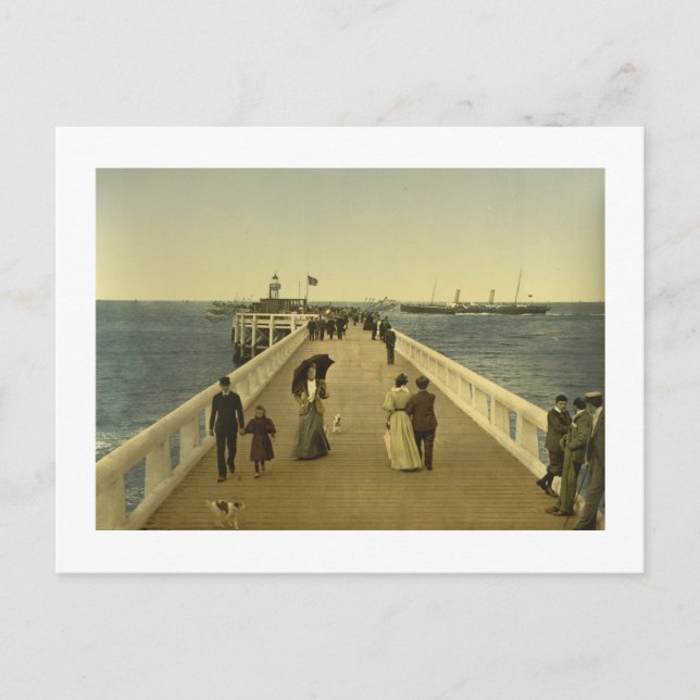 Pier at Ostend, West Flanders, Belgium Postcard (Front)