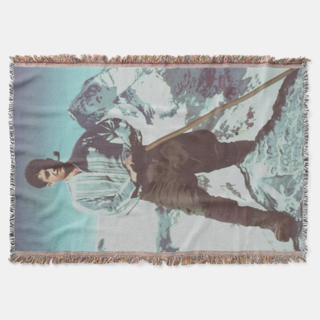 Pier Giorgio Frassati Mountaineer of the Spirit Throw Blanket (Front)