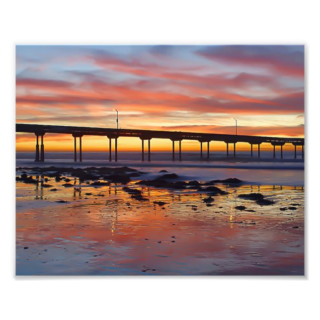 Pier in a Florida Sunset Photo Print (Front)