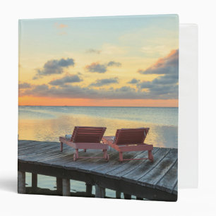 Pier overlooks the ocean, Belize Binder