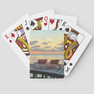 Pier overlooks the ocean, Belize Playing Cards