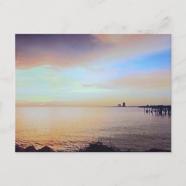 Pier Sunset Post Card (Front)