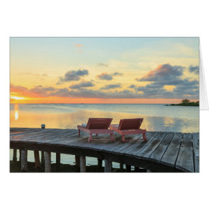 Pier surplombe l'océan, Belize