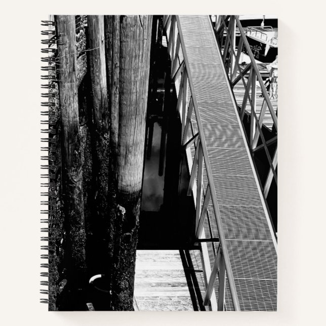 Pier Wharf Dock Walkway with Pilings Photo Notebook (Front)