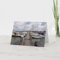 Pier with boats and yachts in Marken Netherlands