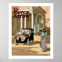 Pierce Arrow Automobile Ad Vintage Art Poster