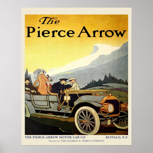 Pierce-Arrow Vintage Car Advertisement Poster (Front)