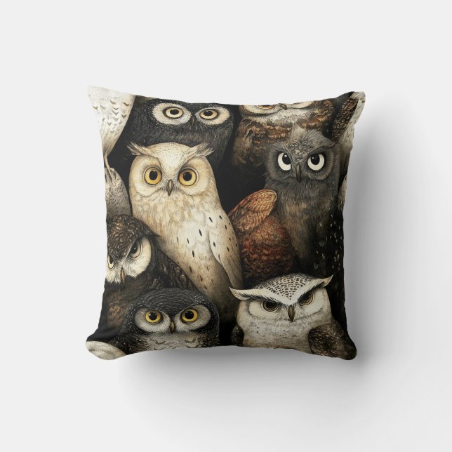 pierching eyes throw pillow (Front)