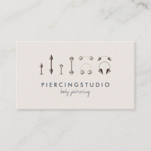 Piercing Jewellery Studio Navy Ivory Business Card