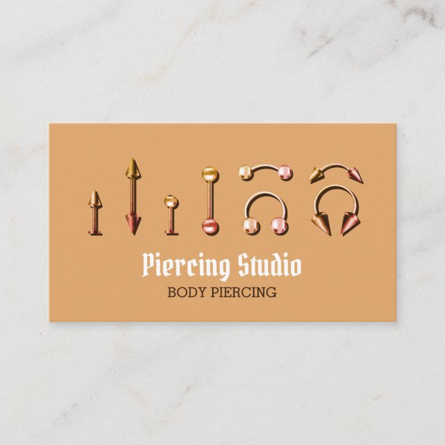 Piercing Specialist Modern Color Business Card (Front)