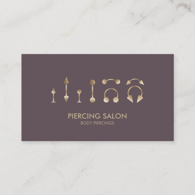 Piercing Specialist Rose Pink Business Card (Front)