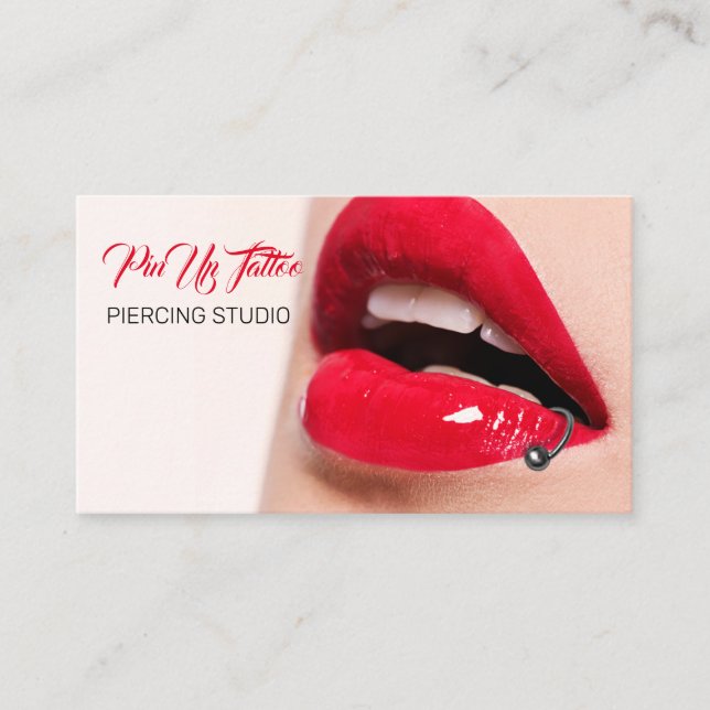 Piercing Studio Tattoo Piercing specialist Business Card (Front)