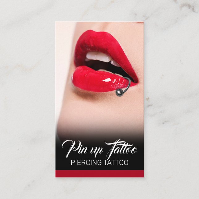 Piercing Studio Tattoo Piercing specialist Business Card (Front)