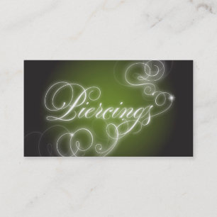 Piercings Business Card Elegant Flourish Glow
