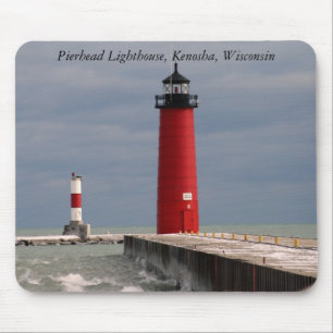 Pierhead Lighthouse, Kenosha, Wisconsin Mouse Pad