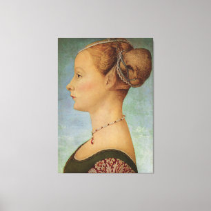 Piero del Pollaiuolo, Portrait of a Young Woman Canvas Print