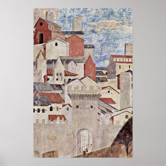 Piero della Francesca - Architectural scene Poster (Front)