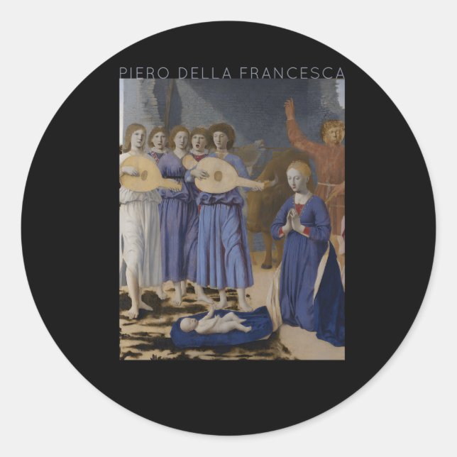 Piero Della Francesca The Nativity For Classic Round Sticker (Front)
