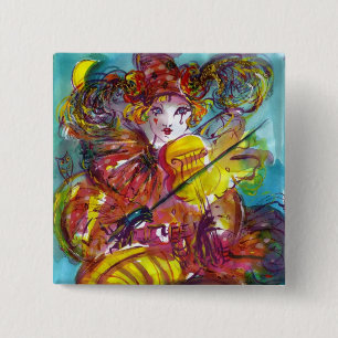 PIERO / Venetian Carnival Night 2 Inch Square Button