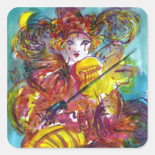 PIERO / Venetian Carnival Night Square Sticker