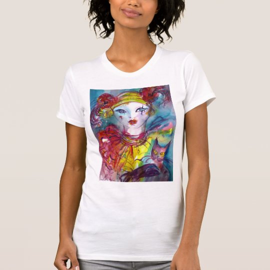 PIERO WITH CAT / Venetian Masquerade Masks T-Shirt