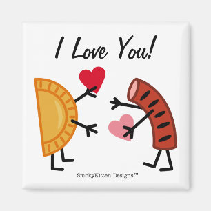 Pierogi & Kielbasa - I Love You! (customizable) Magnet