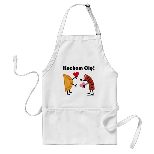 Pierogi & Kielbasa - Kocham Cie! (I Love You!) Standard Apron (Front)