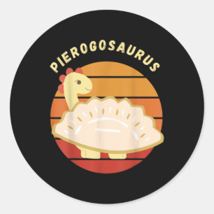Pierogi Polish Pierogosaurus Poland Dumplings Pier Classic Round Sticker