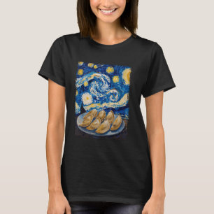 Pierogi Polish Poland Starry Night Painting T-Shirt