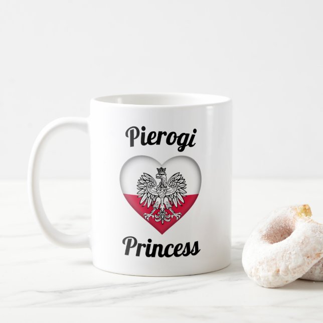 Pierogi Princess Coffee Mug (With Donut)