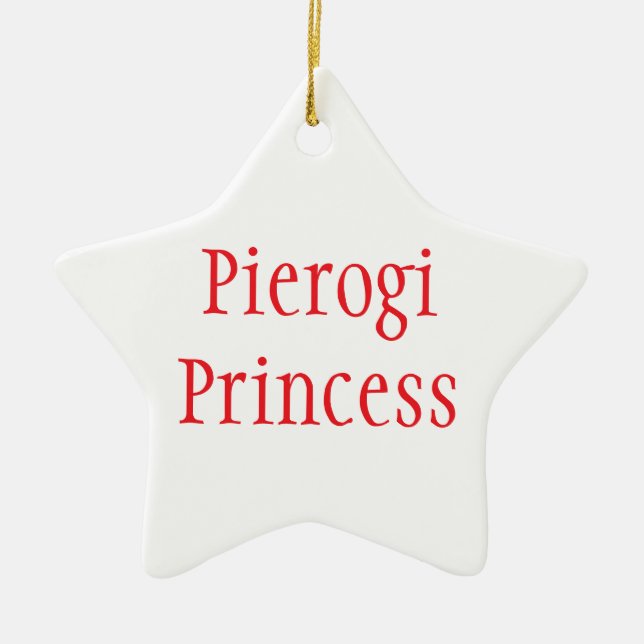 "Pierogi Princess - Merry Christmas 2024" Ceramic Ornament (Front)