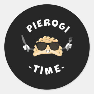 Pierogi Time Pierogi With Sunglasses Poland Classic Round Sticker