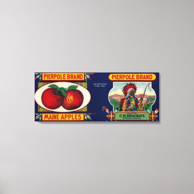 Pierpole Apple LabelStrong, ME Canvas Print (Front)